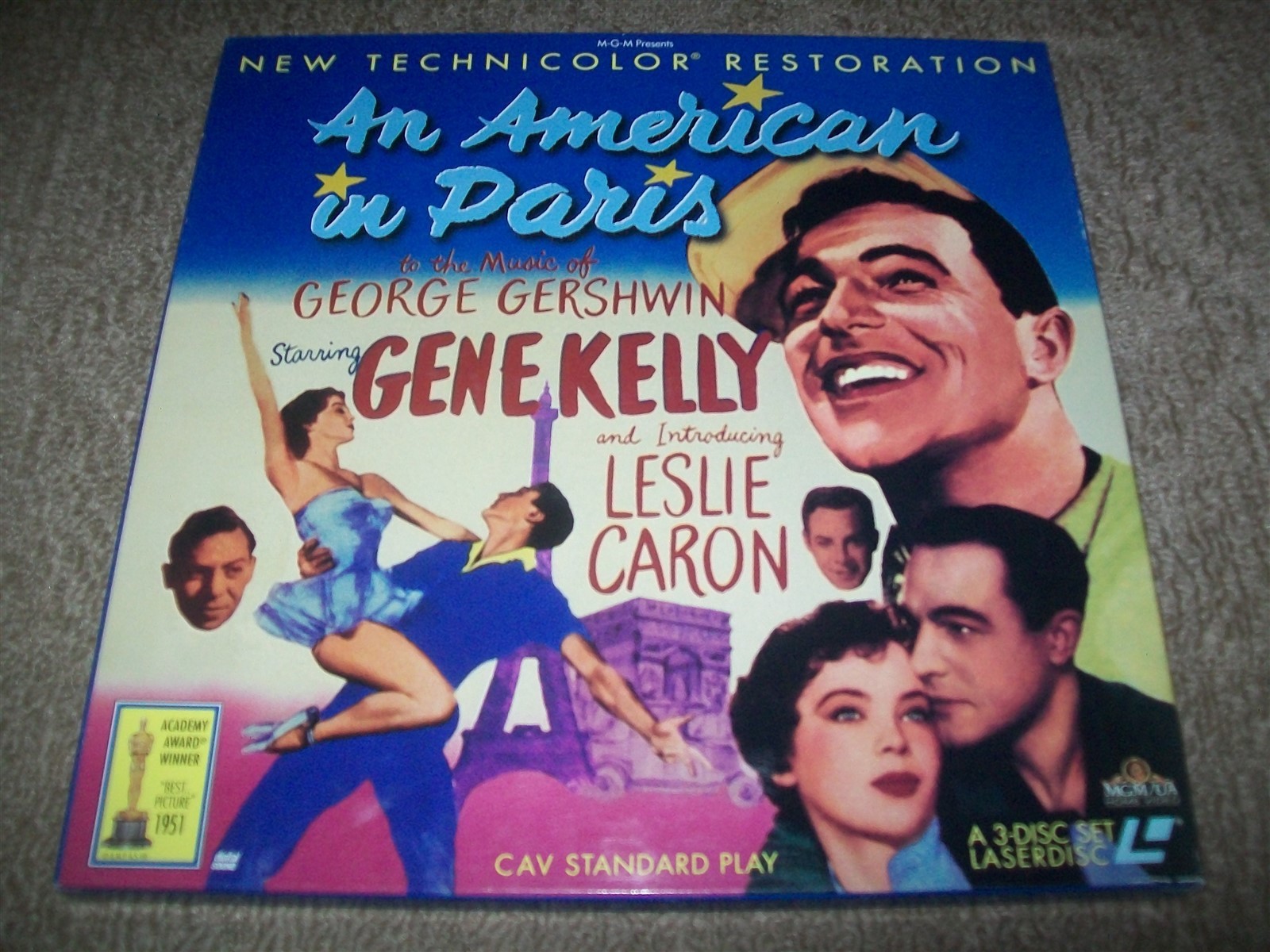 AN AMERICAN IN PARIS 3-Laserdisc LD BOXED SET CAV STANDARD PLAY EXCELLENT RARE!
