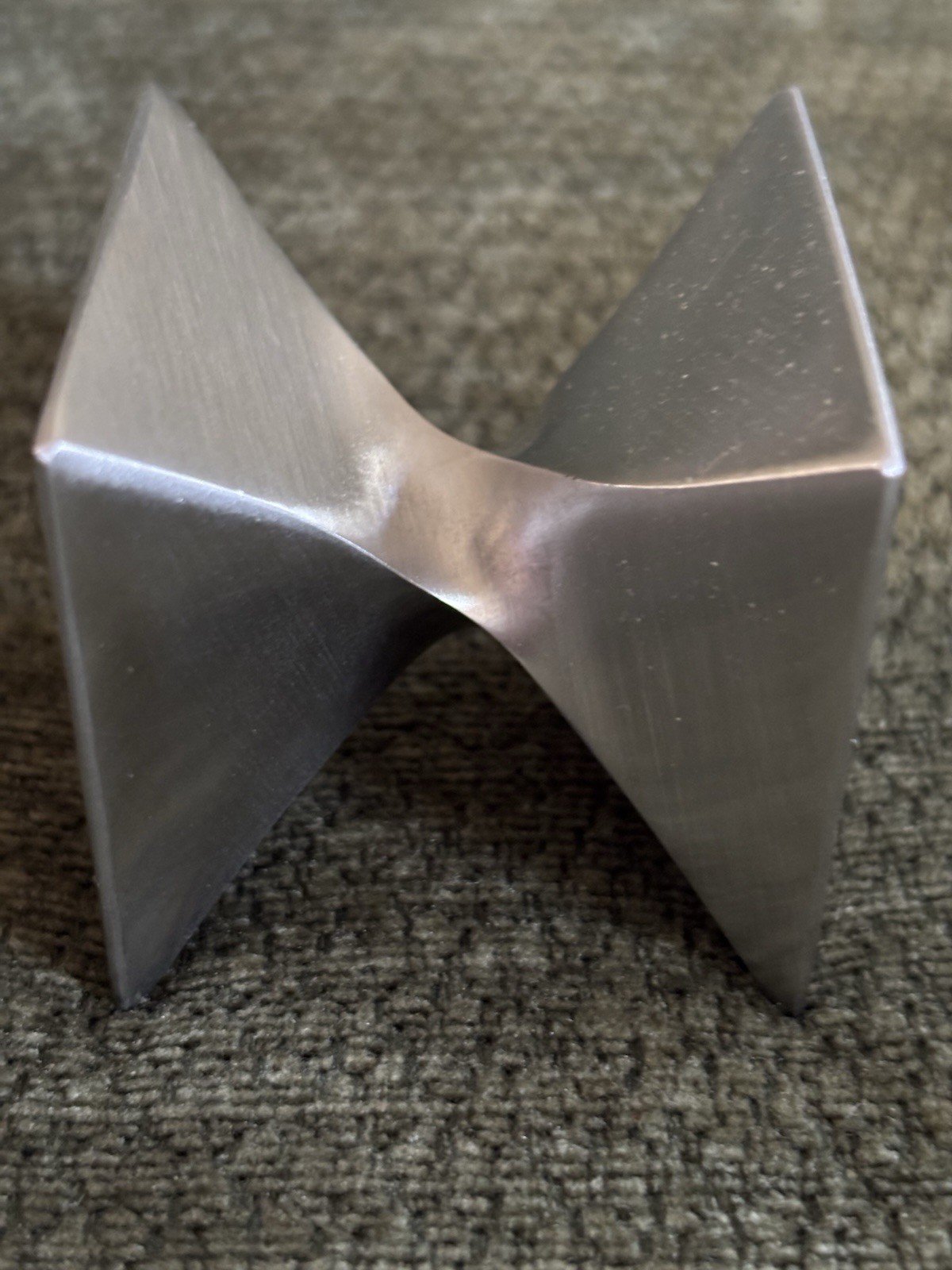 Arts On Desk Stainless Steel Sculpture~2”x2” Slick!