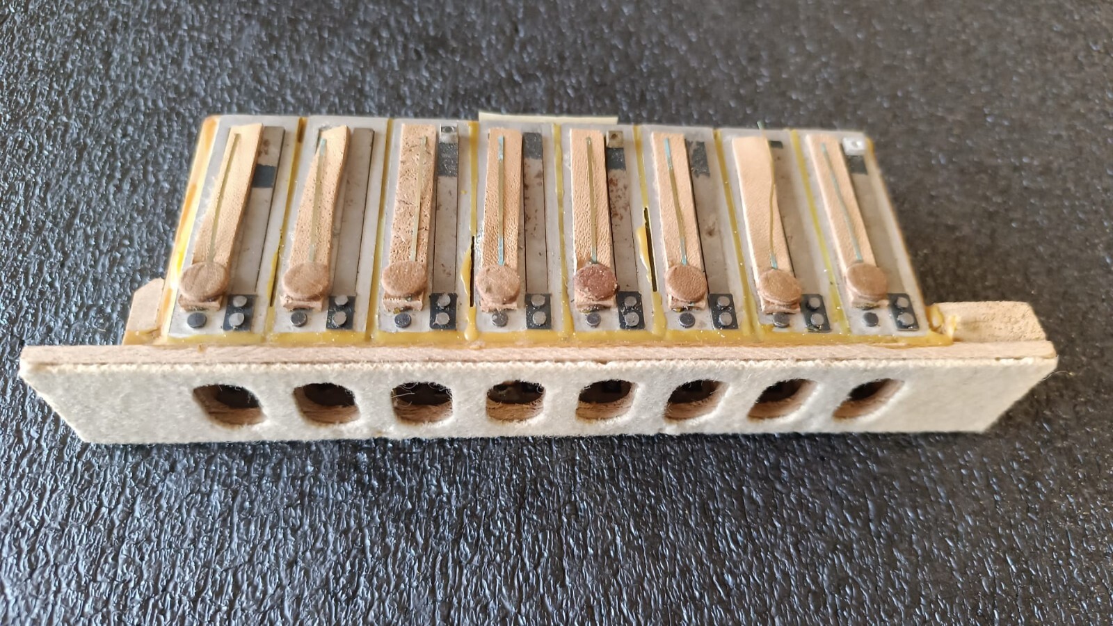 VINTAGE ACCORDION DISASSEMBLED BASS BASE. (see photos and videos)