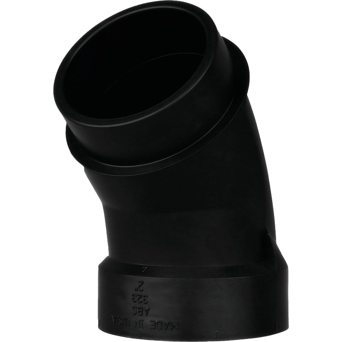 Charlotte Pipe 2 In. Hub x Spigot 45 Deg. Street ABS Elbow (1/8 Bend) Pack of 50