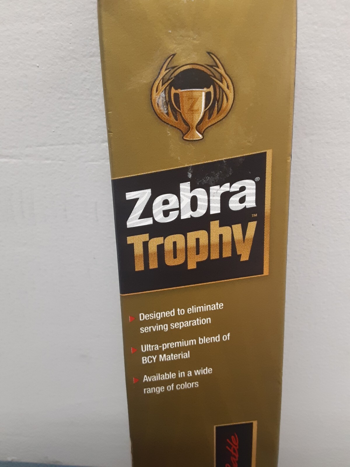 Zebra Trophy Bow Cable/ 13" Black Halon Series - NEW