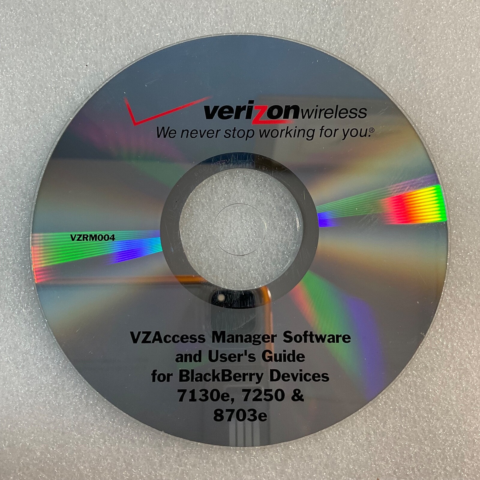 Verizon CZAccess Manager Software&User Guide Blackberry 7130e 7250 8703e