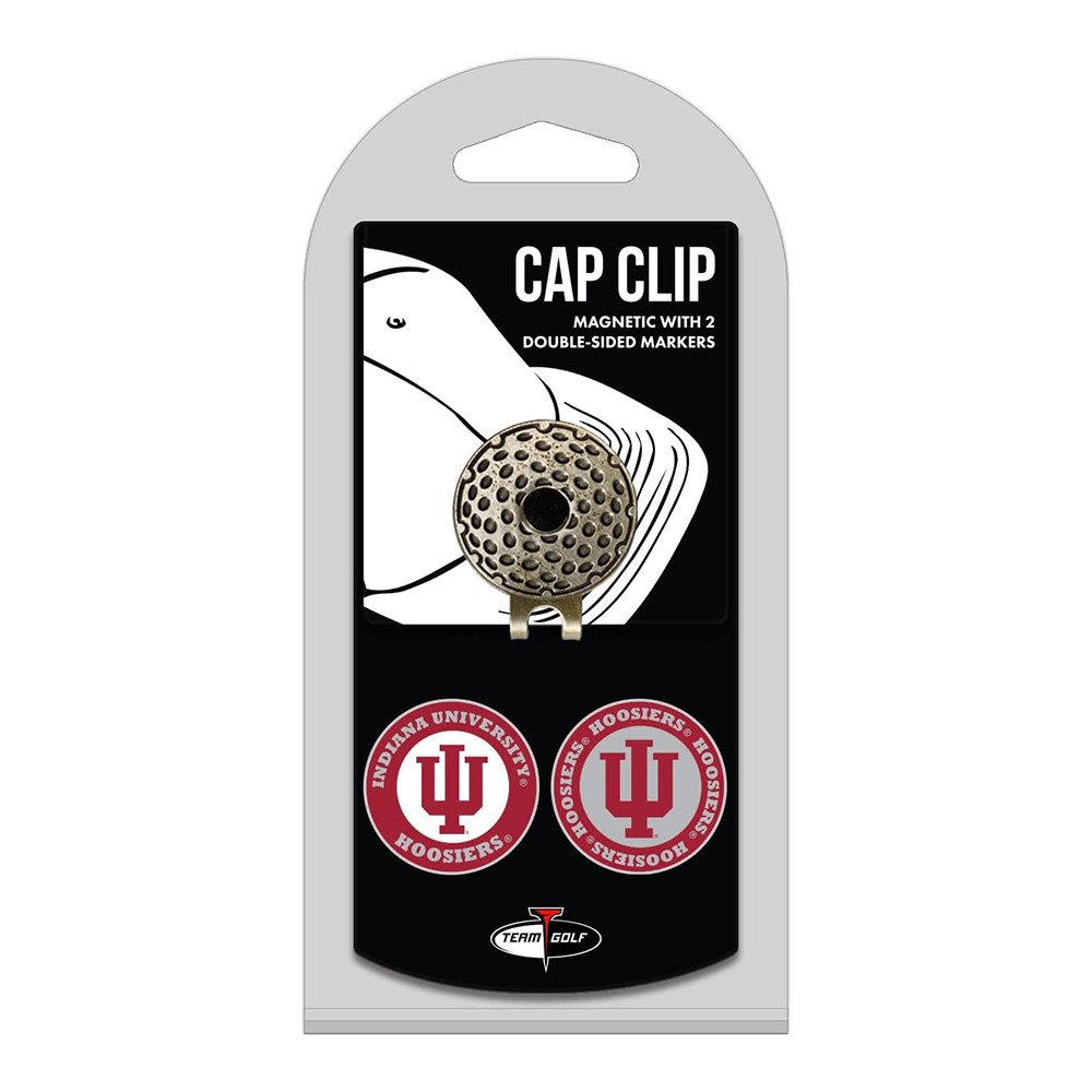 NEW Team Golf Indiana Hoosiers Hat Clip w/ 2 Ball Markers