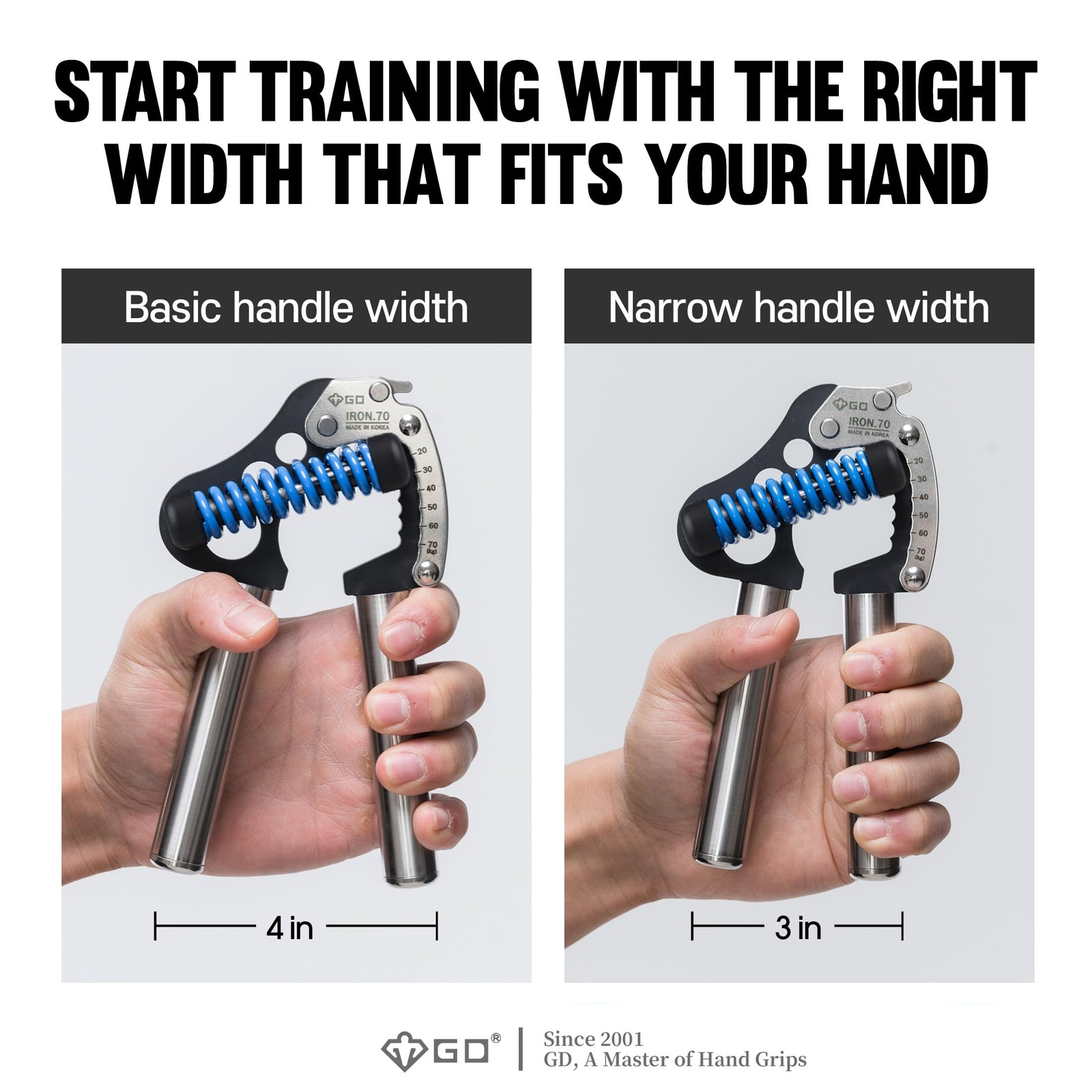 IRON GRIP 70(P) Adjustable Grip Strength Trainer Wrist Forearm Exerciser