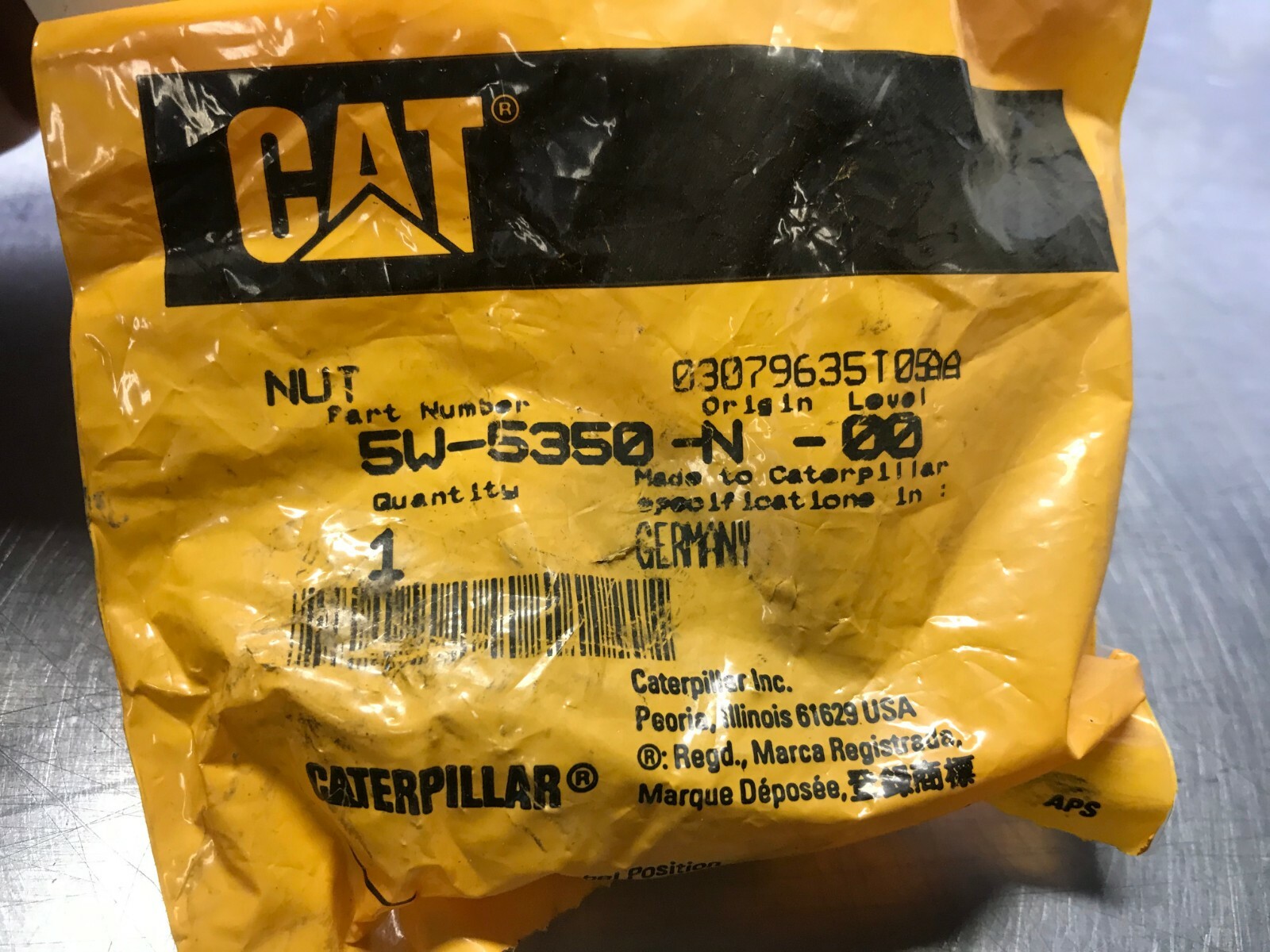 5W5350  Genuine OEM  CAT  WHEEL NUT   Caterpillar  5W-5350
