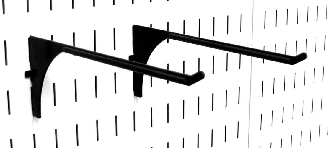 Wall Control 9in Reach Extended Hook Pair - 1 Count (Pack of 1), Black
