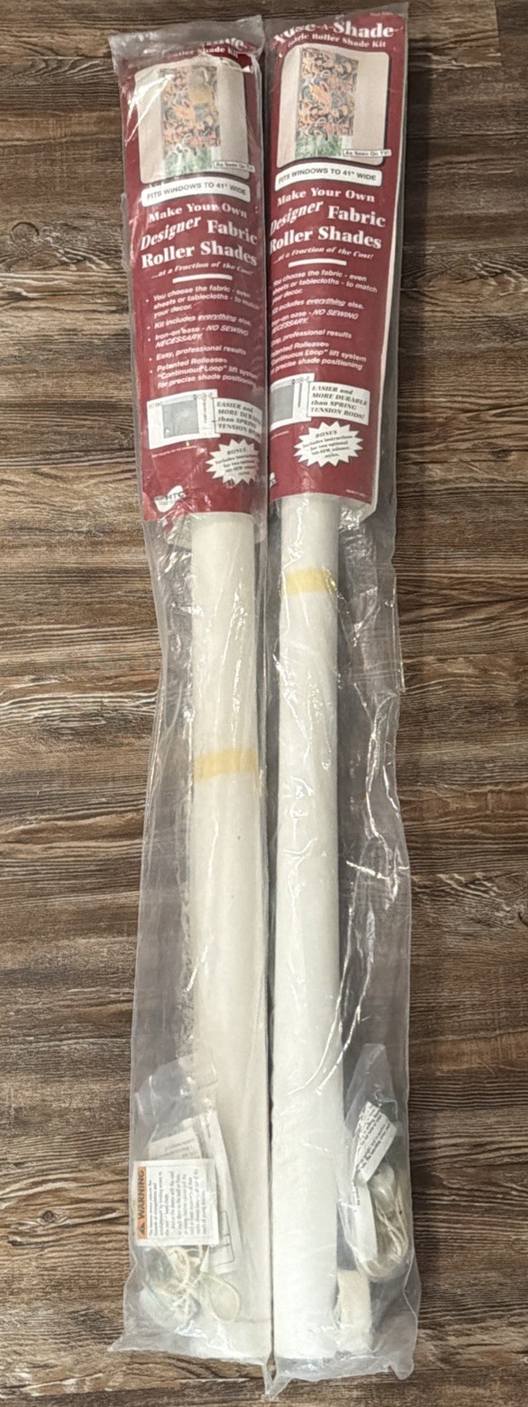 Lot Of 2 HTC Fuse A Shade Fabric Roller Shade Kit Fits Windows To 41” Wide