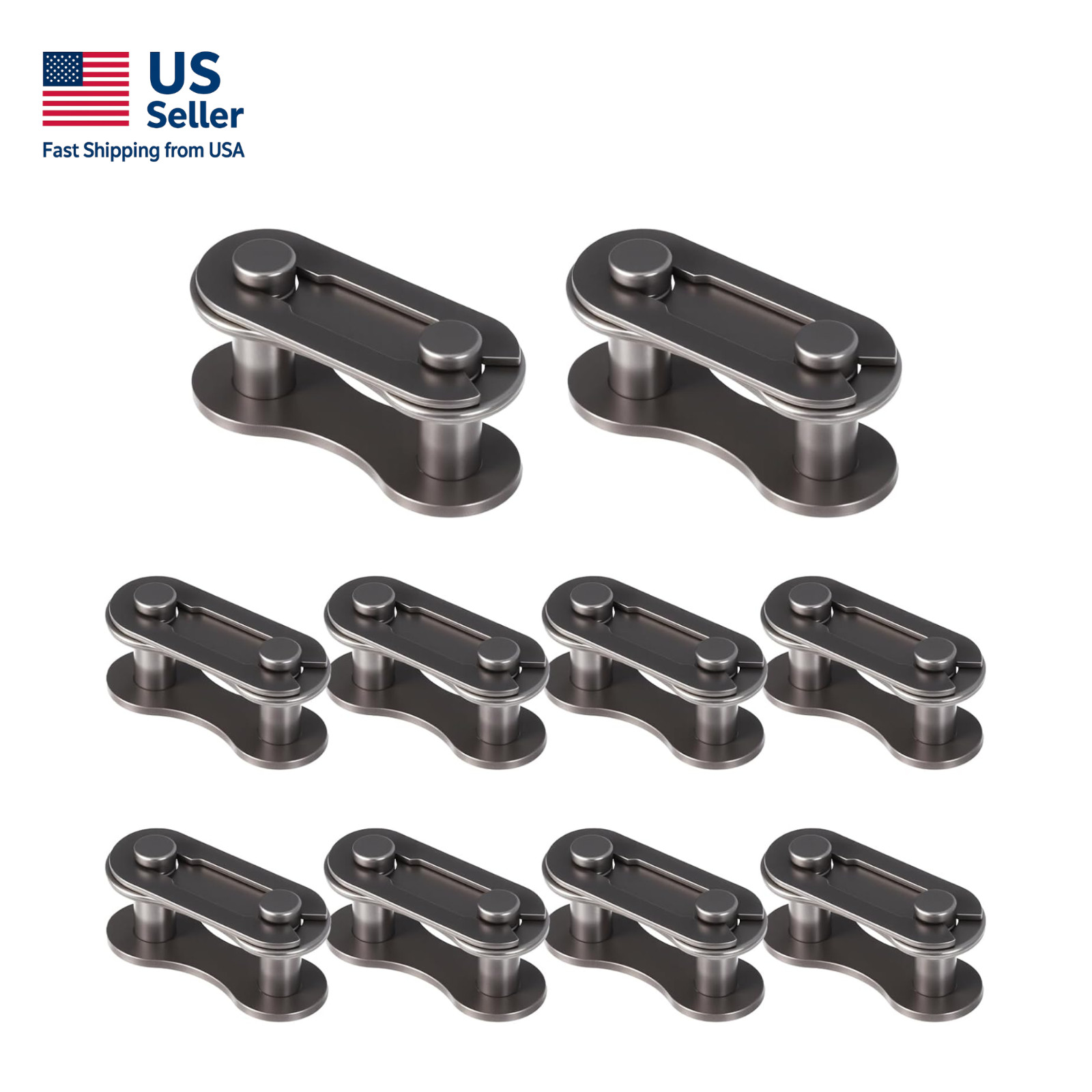 10 Pairs Bike Chain Master Link Bicycle Missing Link Connector Repair Kit