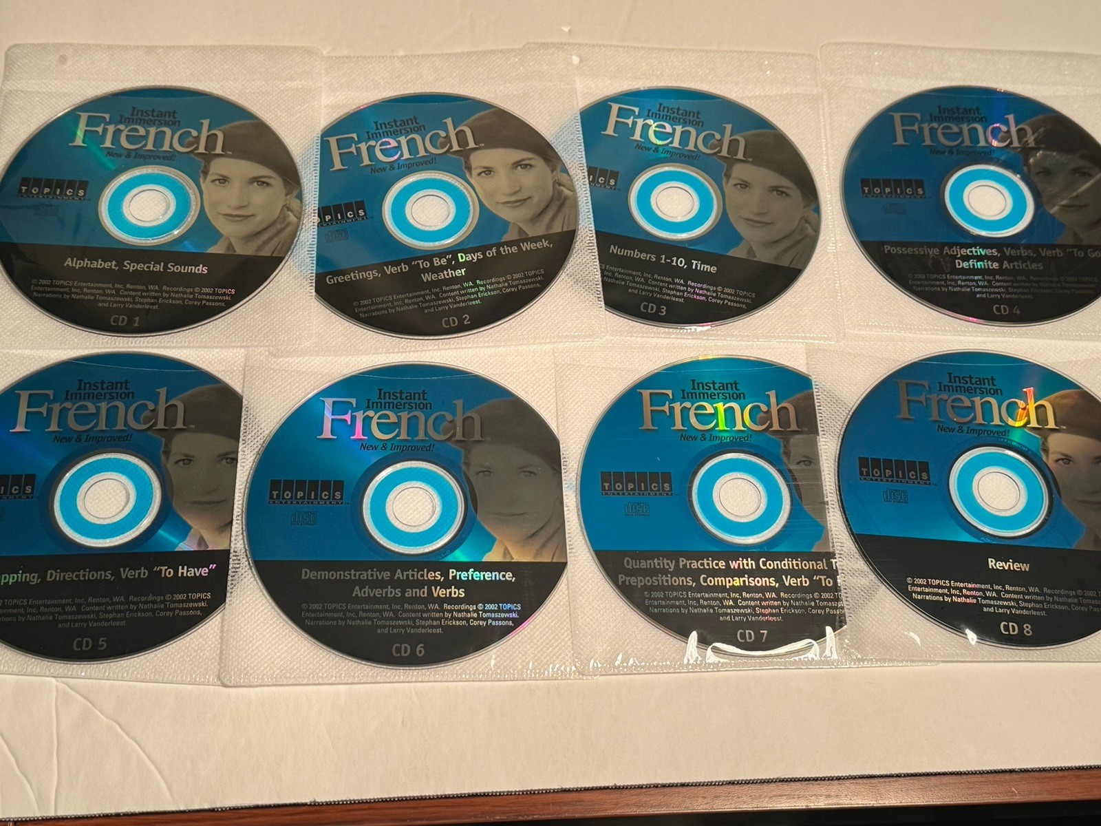 FRENCH INSTANT IMMERSION Learn The Language 8 CD Set TOPICS discs only