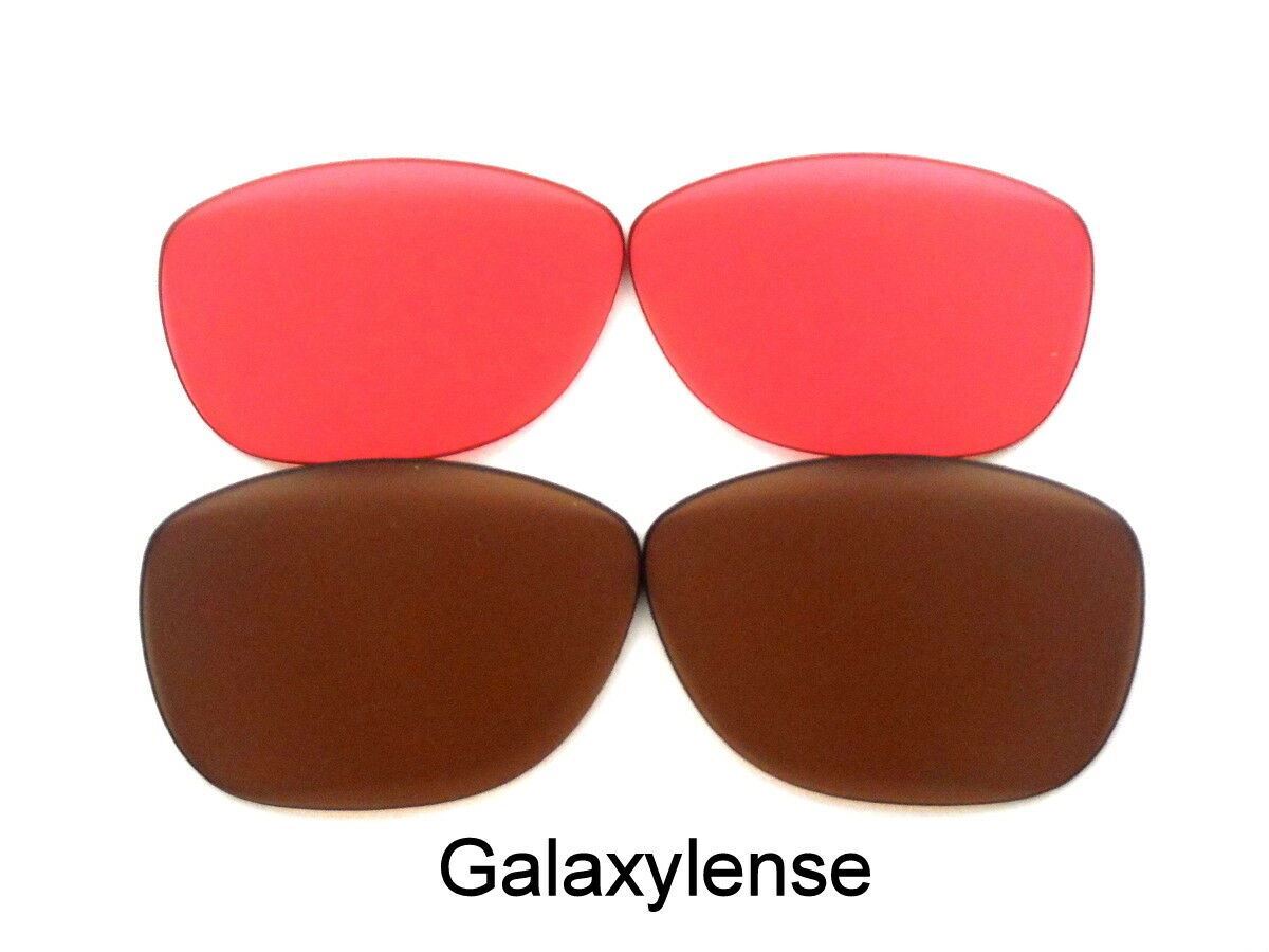 Galaxy Prizm Replacement Lenses For Oakley Frogskins Brown/Ruby Color