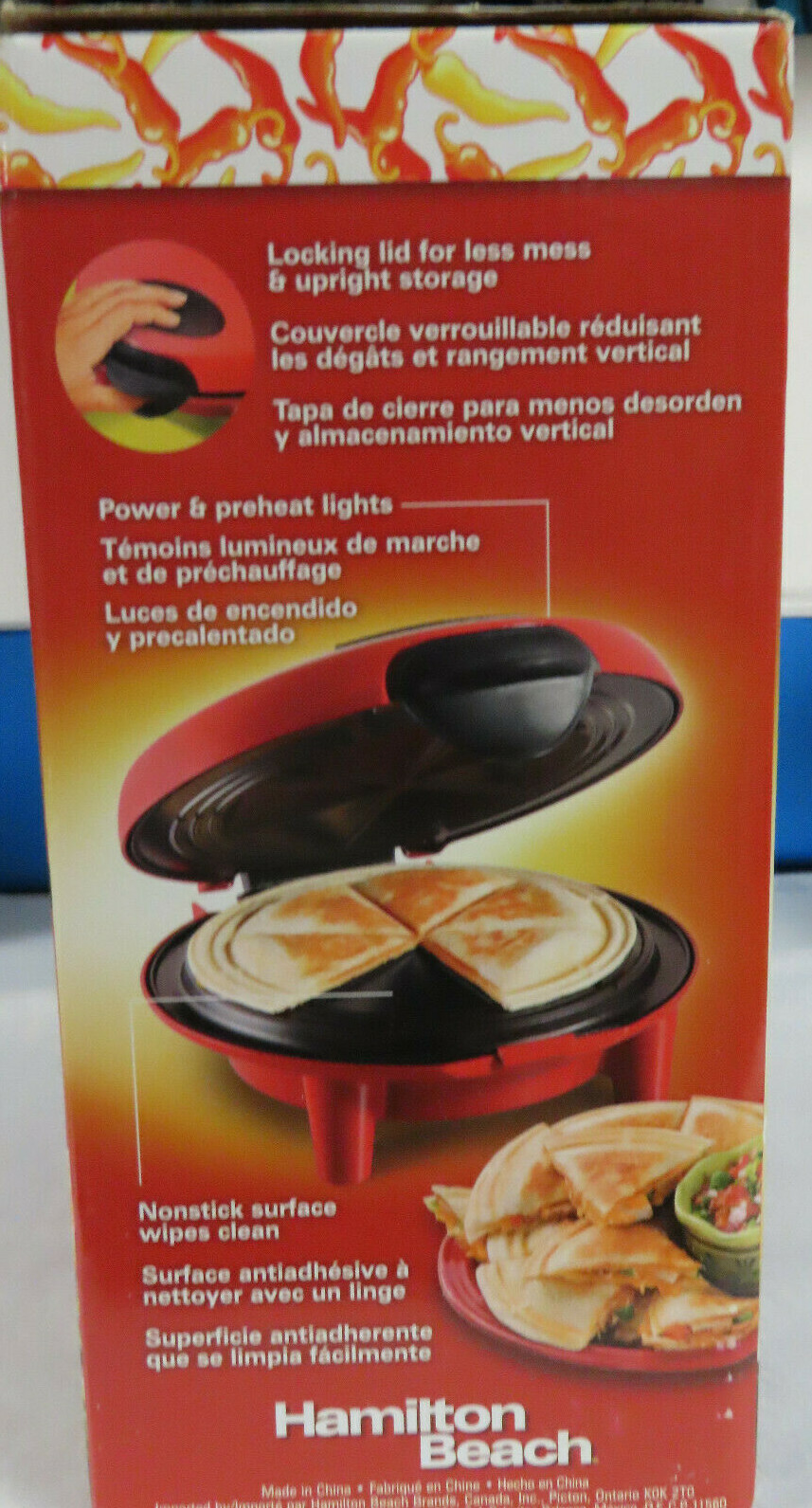 NIB IN ORIGINAL PACKING HAMILTON BEACH 25409 QUESADILLA MAKER NEW