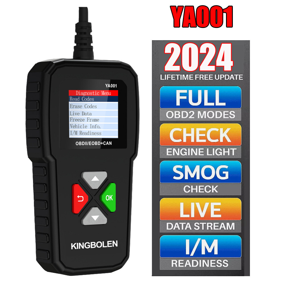 KINGBOLEN YA001 OBD2 Scanner Car Code Reader Full OBDII Diagnostic Scan Tool USA