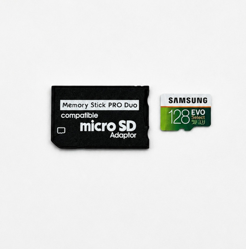 128GB Memory Stick PRO Duo Adapter + Micro SD Card For Sony PSP 1000 2000 3000