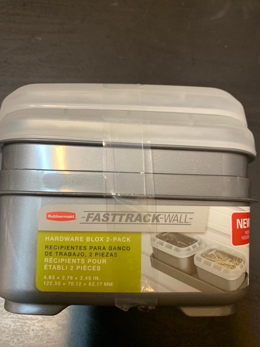 Rubbermaid FastTrack Wall Bench Blox Bin (2-Pack) (1960416)