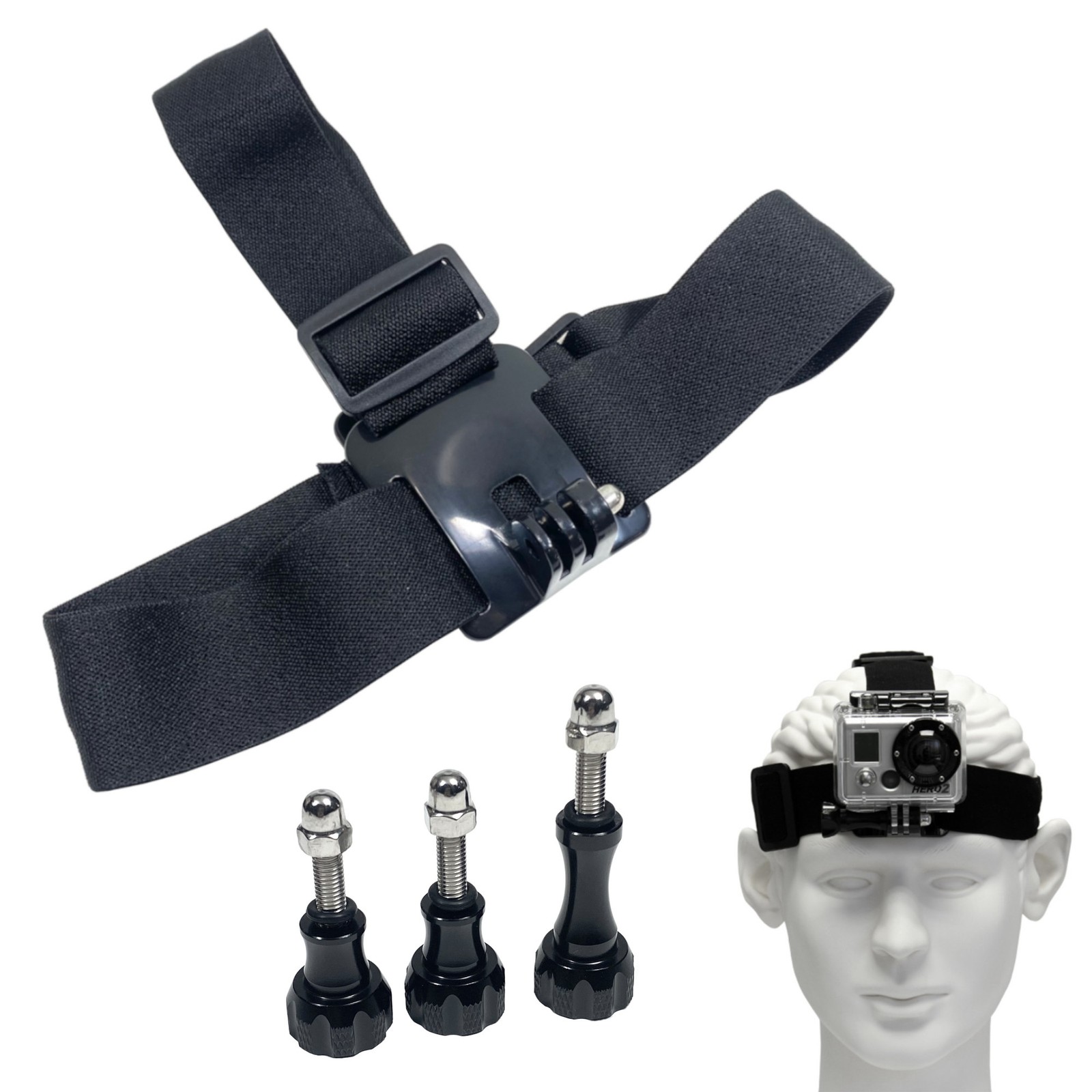 MaximalPower Head Strap with GoPro Thumbscrew for GoPro Hero Series Insta360