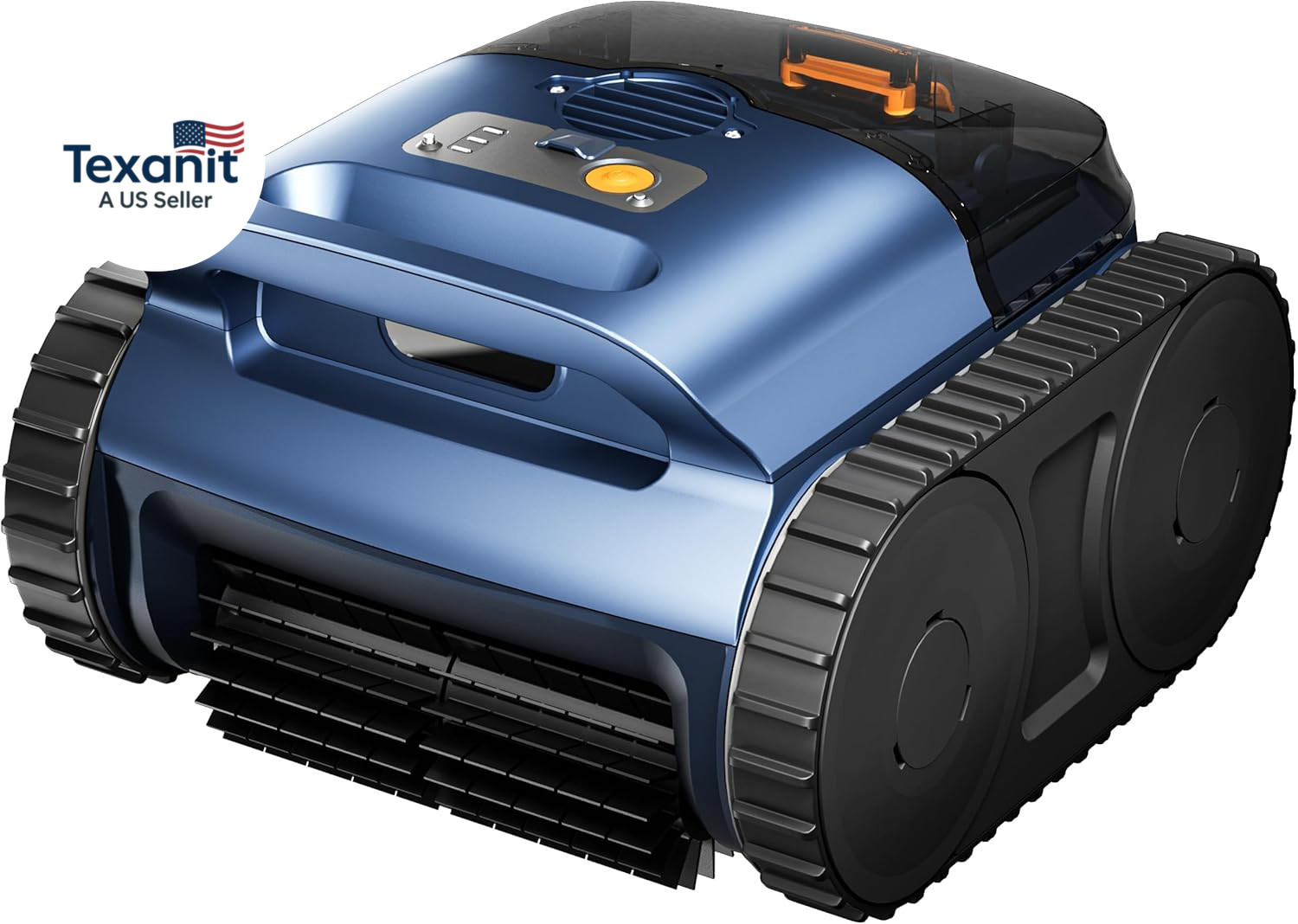 RERIOU Cordless Robotic Pool Vacuum, Pool Cleaner with Track Drive, Sonar Naviga