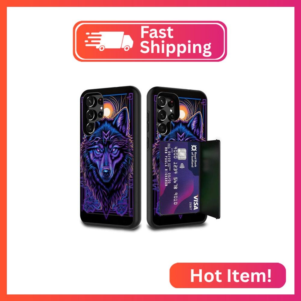 FGDRFGRW Designed for Galaxy S24 Ultra Card Holder Credit Card Wallets Case,Dual