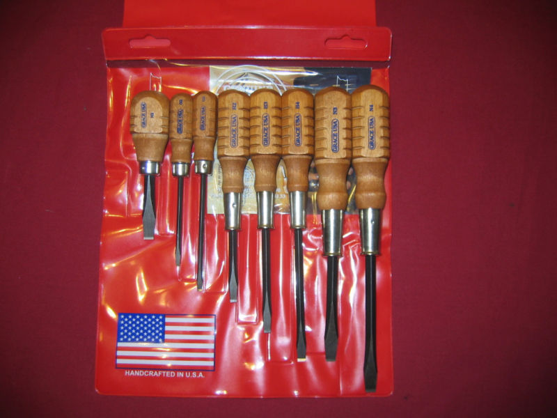 GRACE USA HG-8  8PC GUNSMITH MACHINIST  SCREWDRIVER SET  MADE IN THE USA