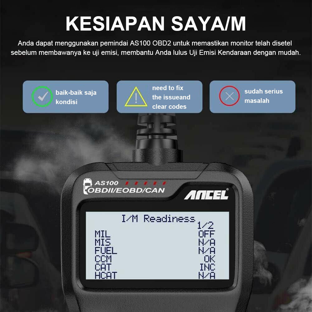 Clear Reset Engine Light Professional Code Reader OBD2 Diagnostic Scan Tool I/M