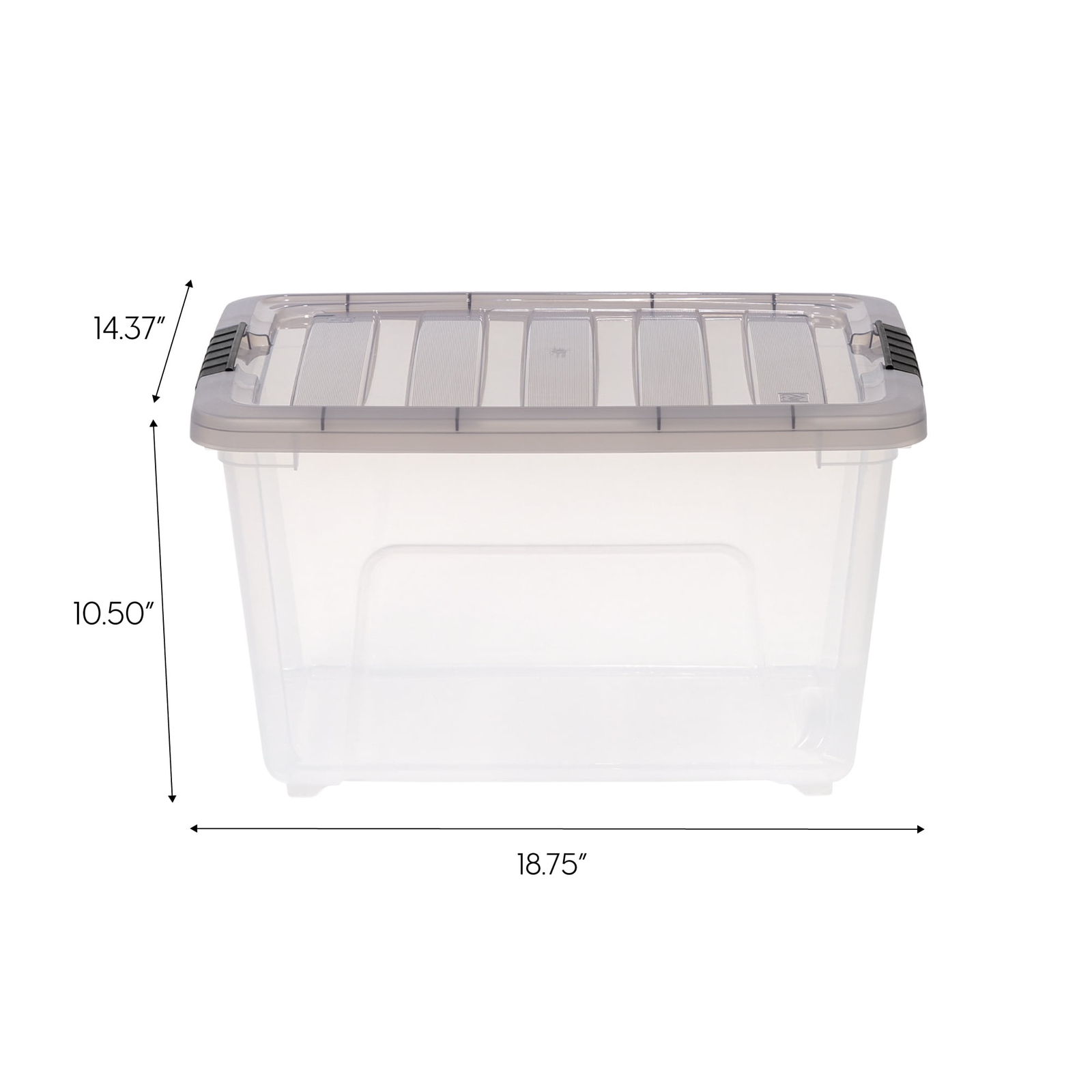 32 Qt. Plastic Storage Bin with Lid, Stackable Storage Containers, Tote