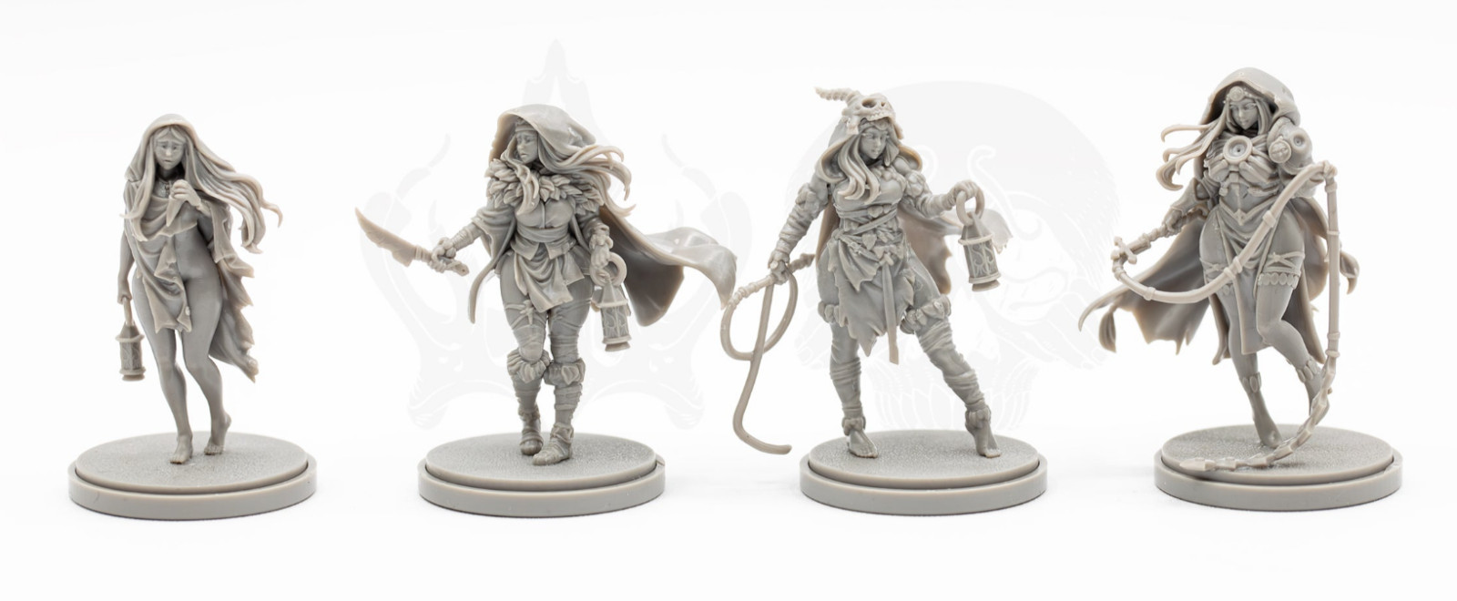█  Set of 4 Soldiers Glow Kingdom Death 30mm(Base) Unbuild WH546