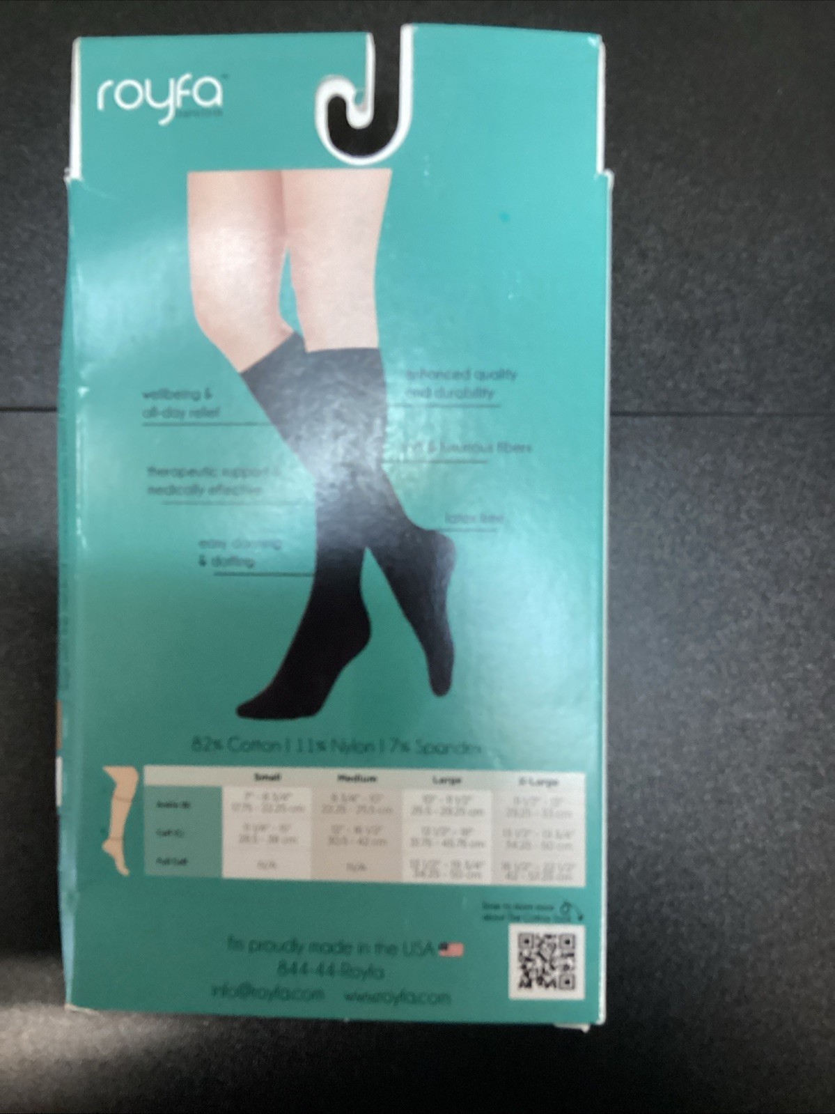 RAYFA the Cotton calf Sock Size Small Brown CC181B1