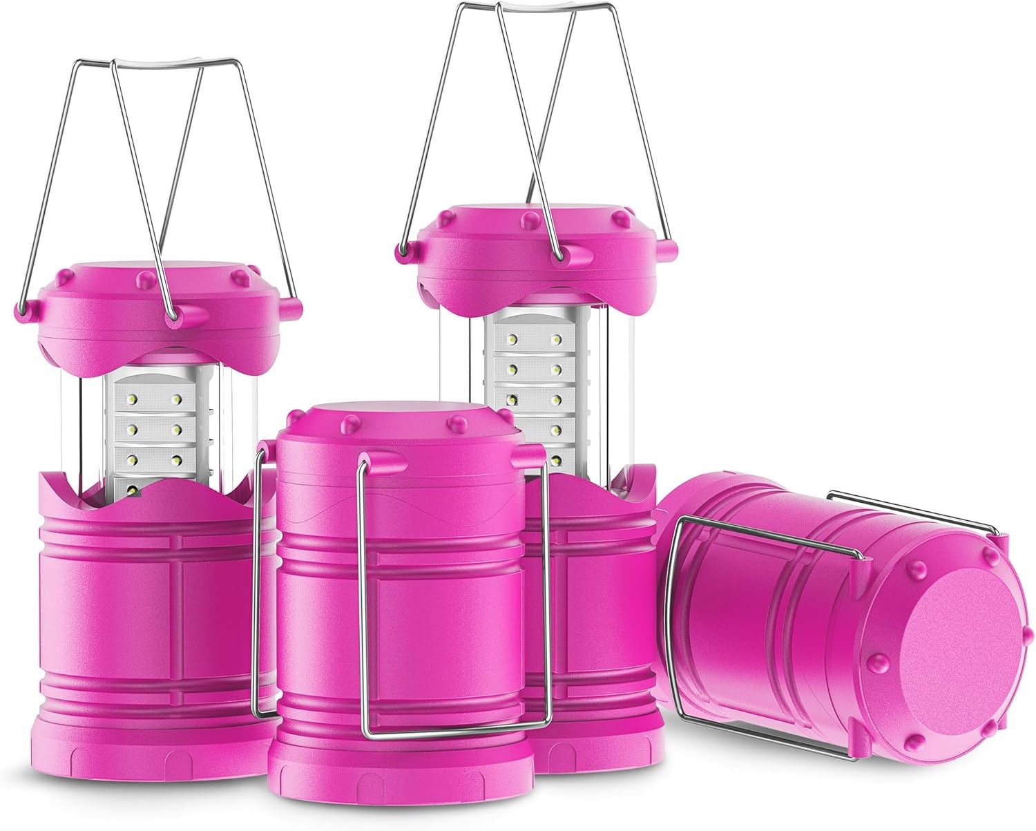 Lichamp 4 Pack LED Camping Lantern Battery Operated Flashlight Emergency A4PK
