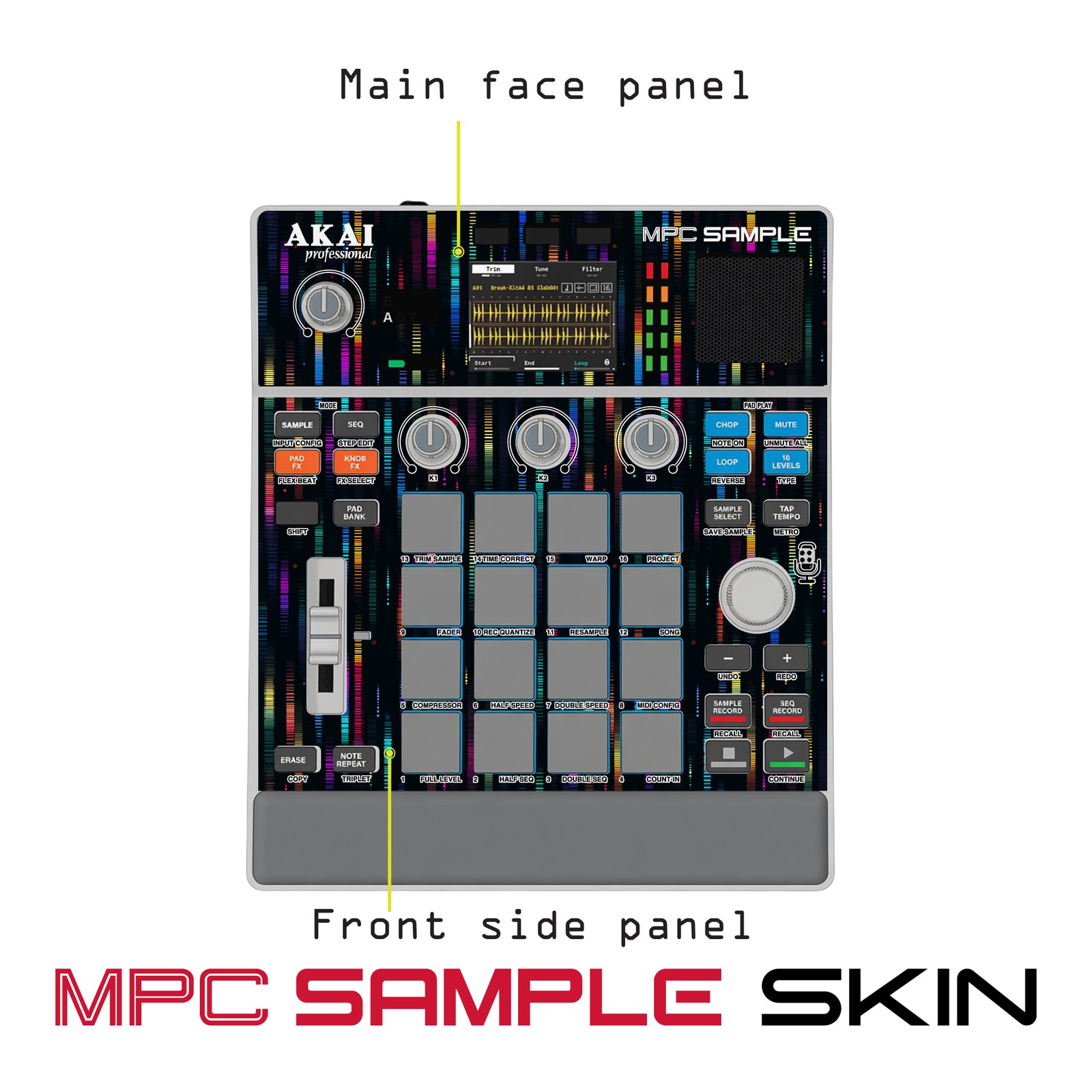 Akai MPC Sample Skin / Neon Spectrum