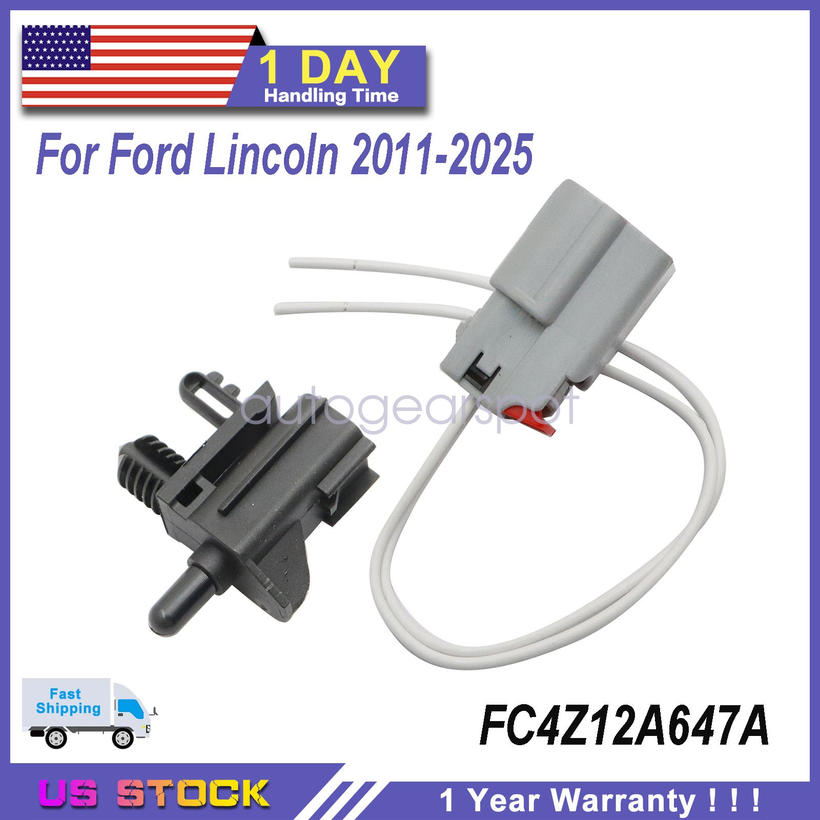 Ambient Air Temperature Sensor W/Connector Fits For Ford Lincoln 2011-2025