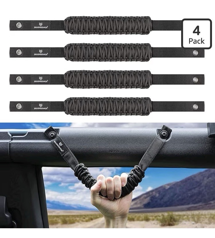 4 Pack Roll Bar Grab Handles Compatible with Ford Bronco 2021-2026 2/4 Door, Par