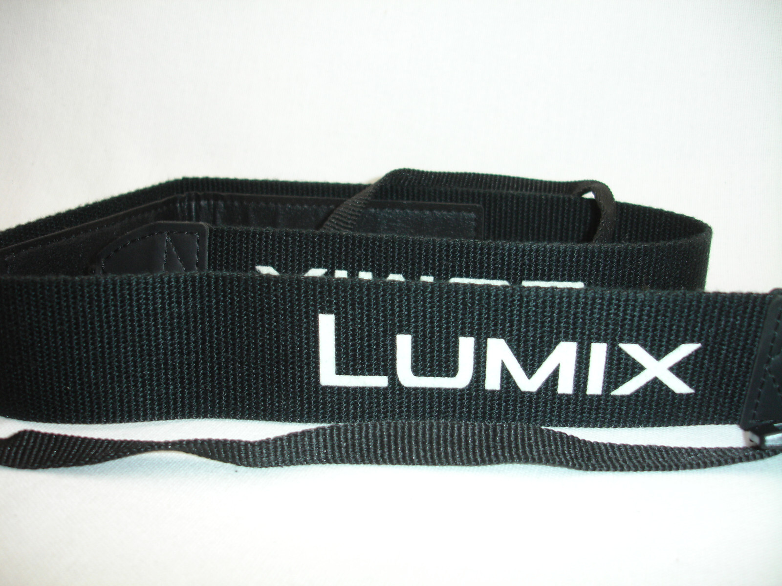 LUMIX camera strap , White Logo on Black GUC #4769