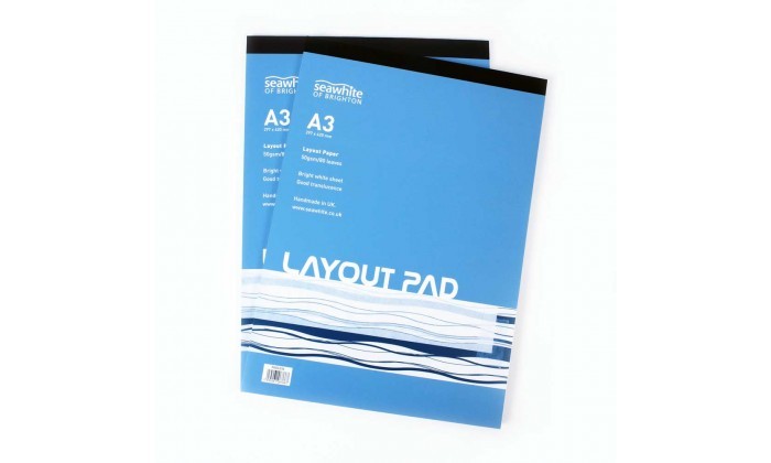 Seawhite Layout Pad with 80 Sheets for Drafting, Drawing A3 or A4