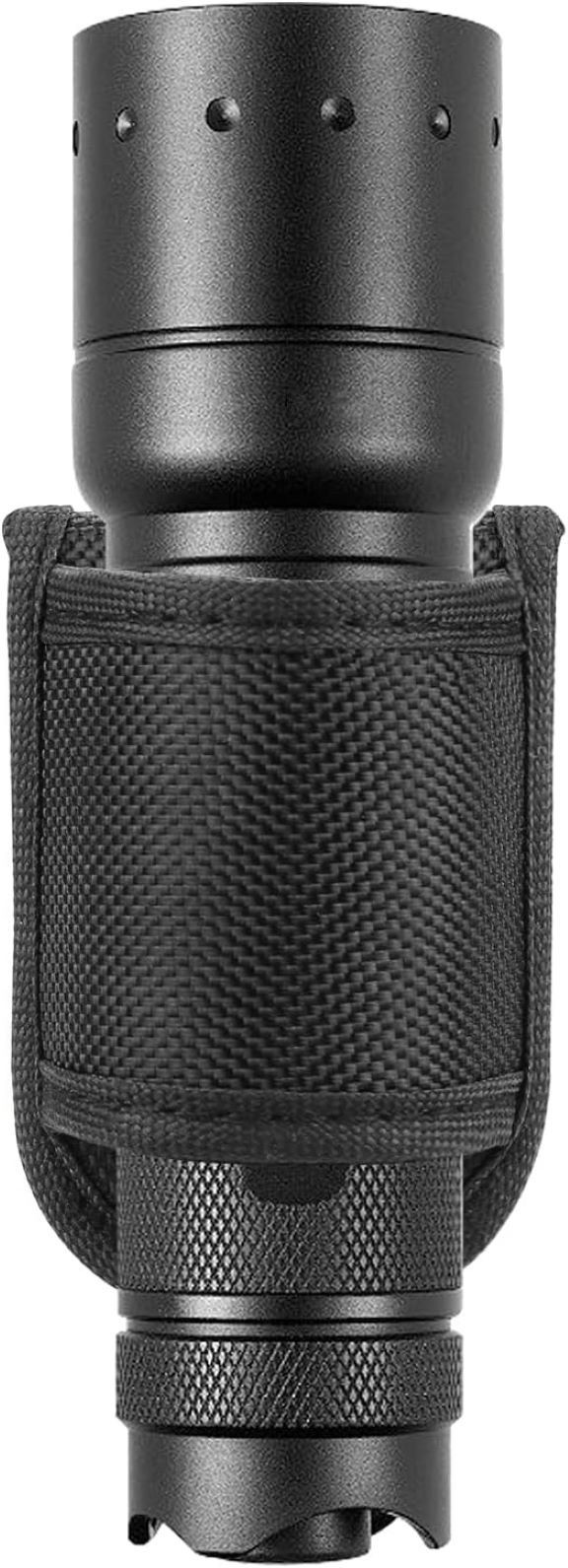 Flashlight Holster for Duty,Open Top D Cell Compact Light Holder Case, Nylon Lig