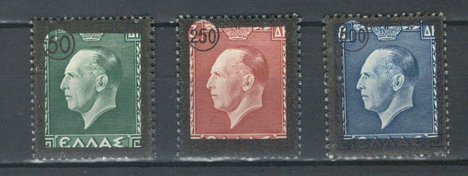 GREECE EUROPE ROYALTY MOURNING COMMEMORATIVE  MNH FULL  SET  LOT(GREC 333)
