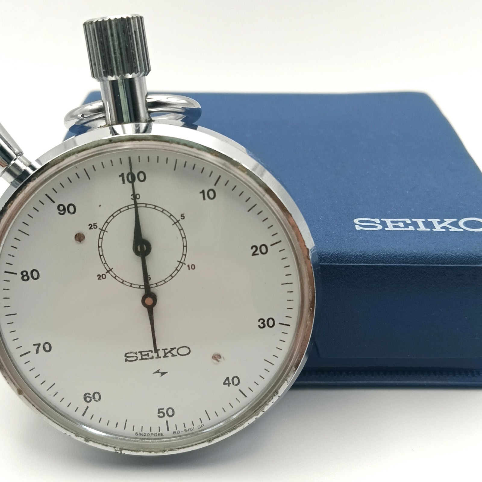 SEIKO 88-5061 Mechanical Decimal Stopwatch 100 Divisions (1 min = 100) Working