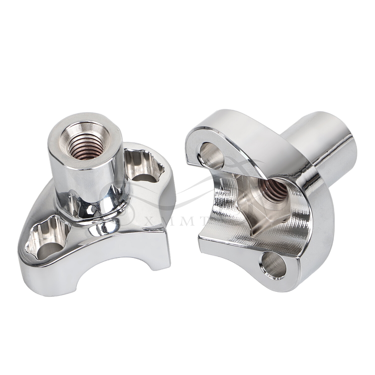Chrome 2" Handlebar Risers Bottom For Harley Dyna Street bob Softail Sportster