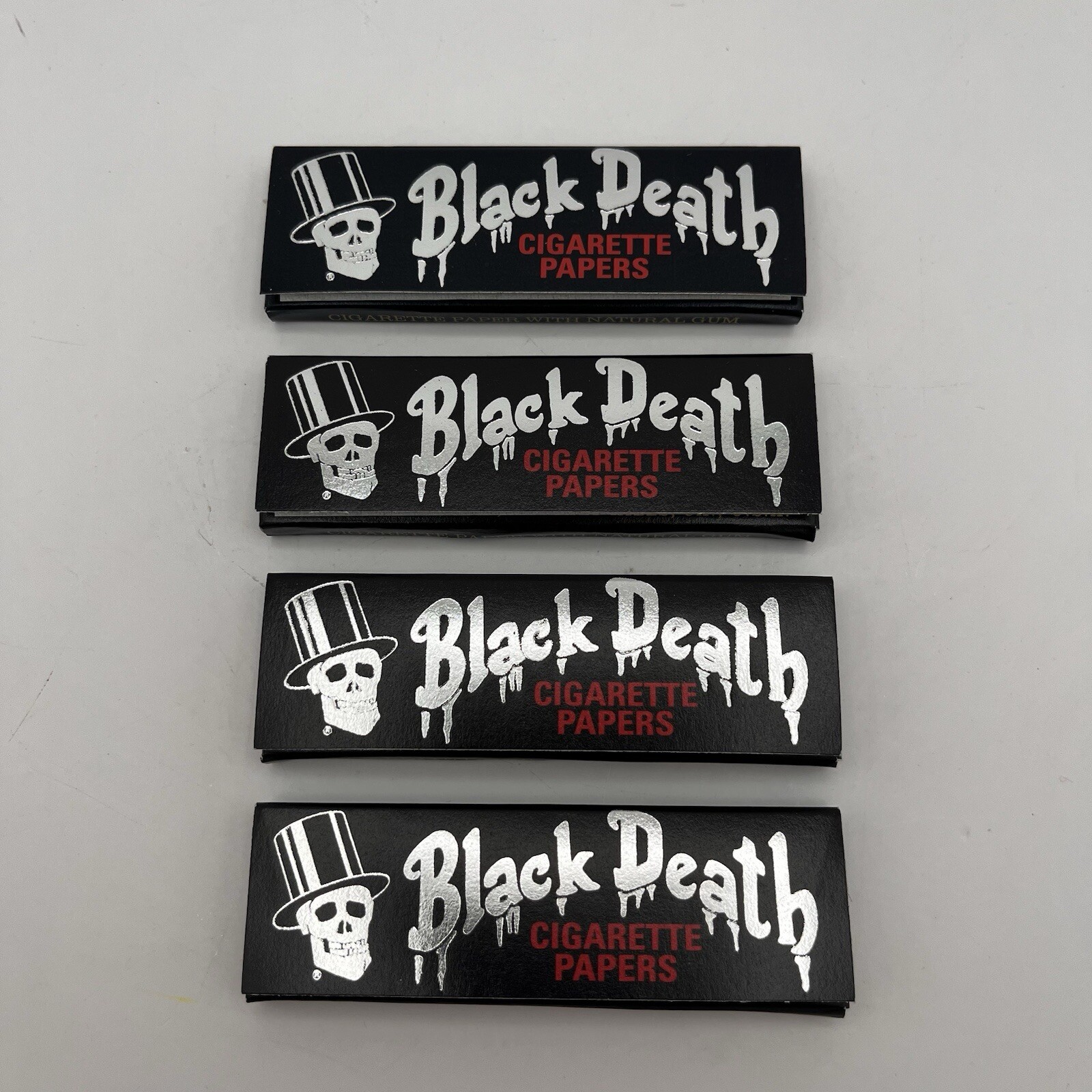 4 Pack Black Death Vodka Slash Cigarette Rolling Papers 50 Sheets NEW RARE