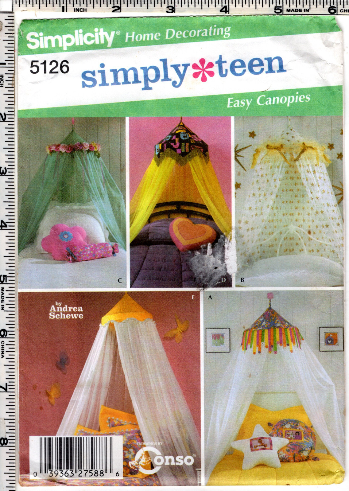 "Canopies" ©2004 Simplcity Home Decorating 'Simply Teen' Pattern # 5126 UNCUT