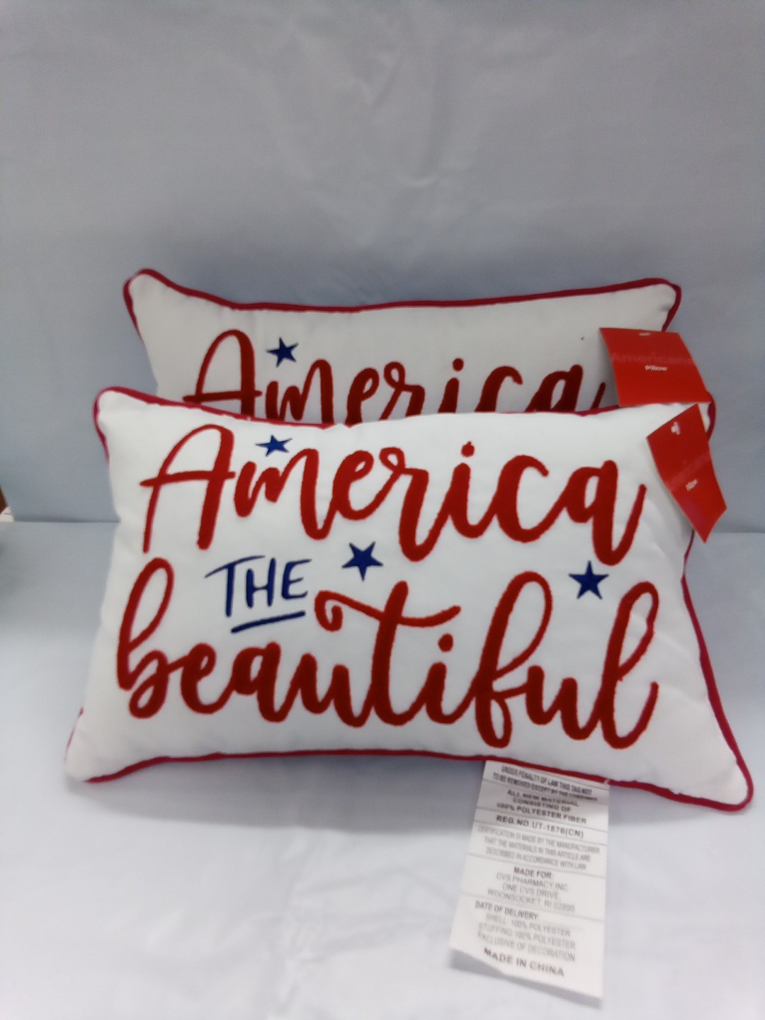 Pillow America The Beautiful  14 Inch X9 Inch  Lot Of 2 Set