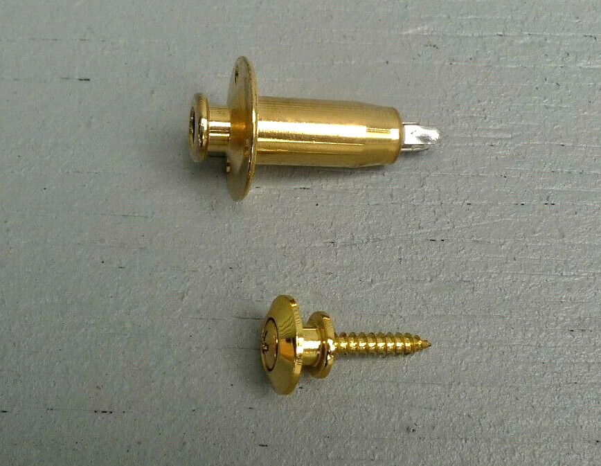 IBANEZ ACOUSTIC ELECTRIC END PIN JACK # 5AJK02E WITH STRAP BUTTON GOLD