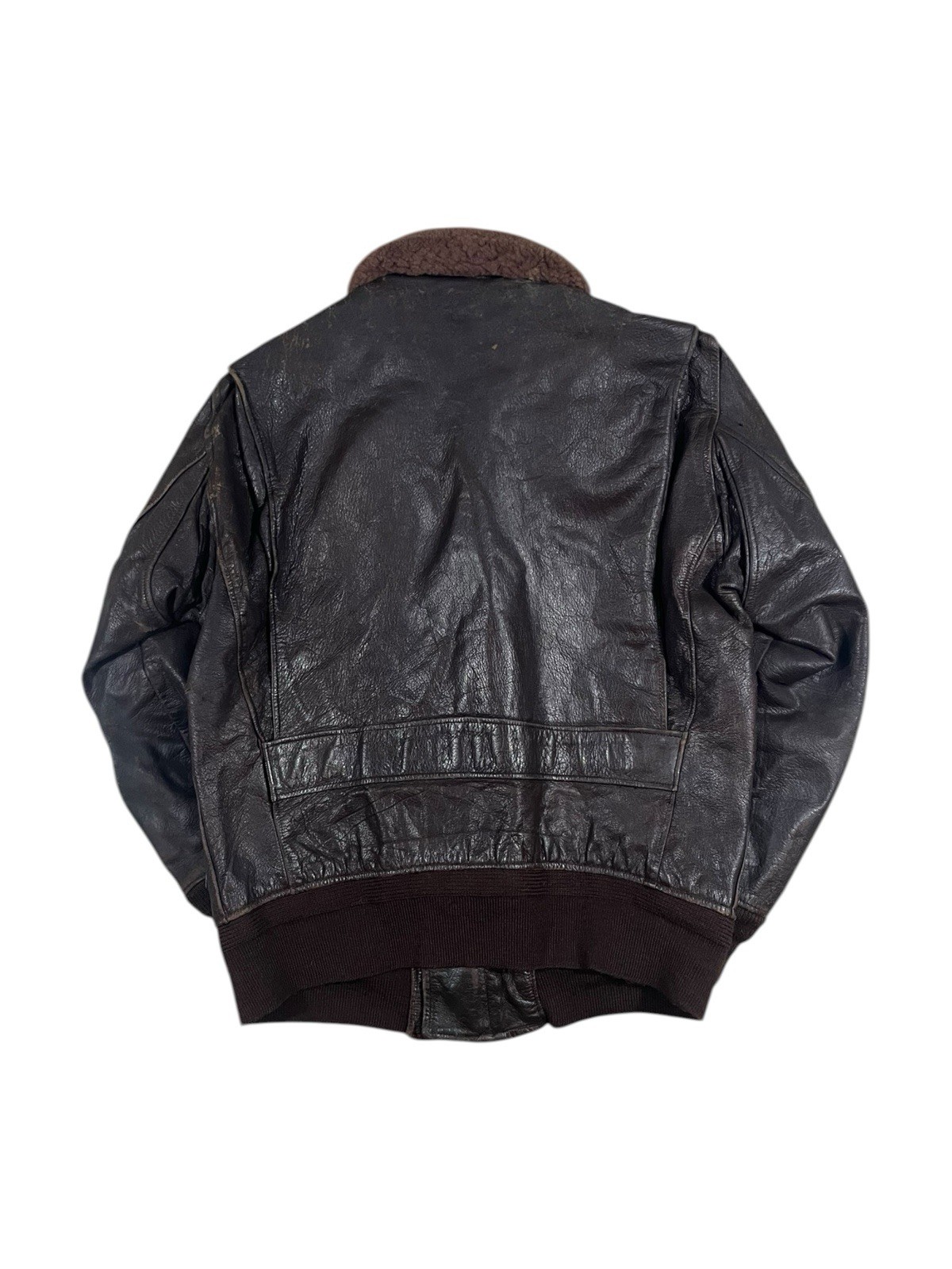 Vintage 40s WWII Flight Leather Bomber Jacket G-1 Medium
