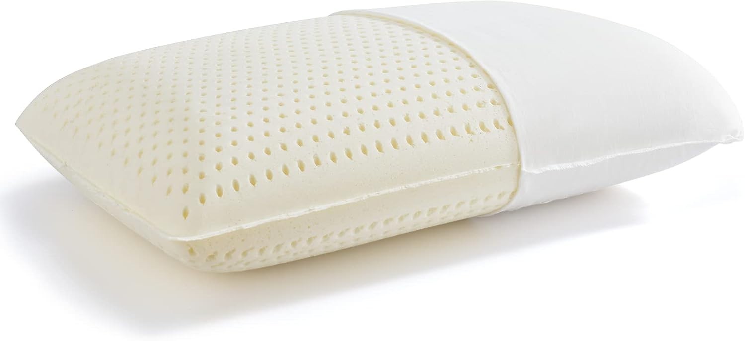 100% Talalay Latex Pillow, Natural Sleeping Bed Pillow - (Queen (Medium))