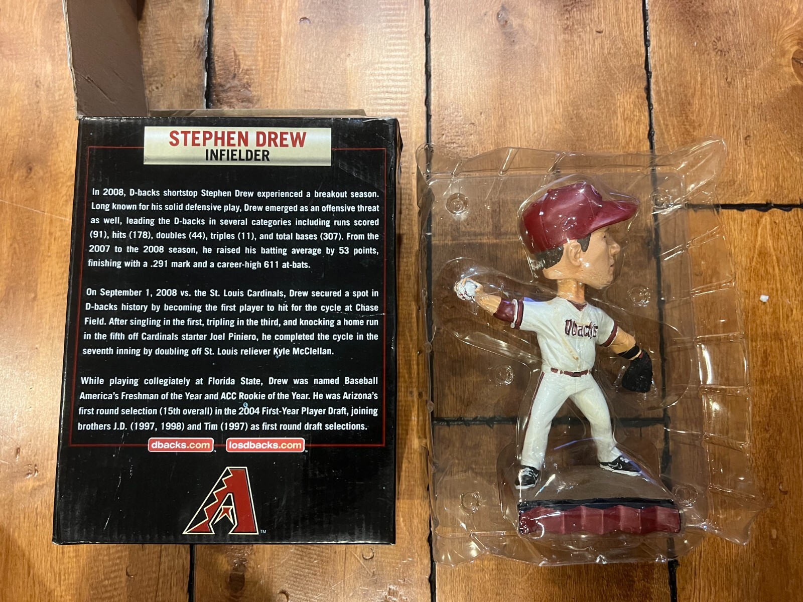 Stephen Drew Infielder Bobblehead Arizona Diamondbacks 2009 Brand New