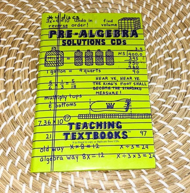 Pre-Algebra Teaching Textbooks Solutions CDs Version 1