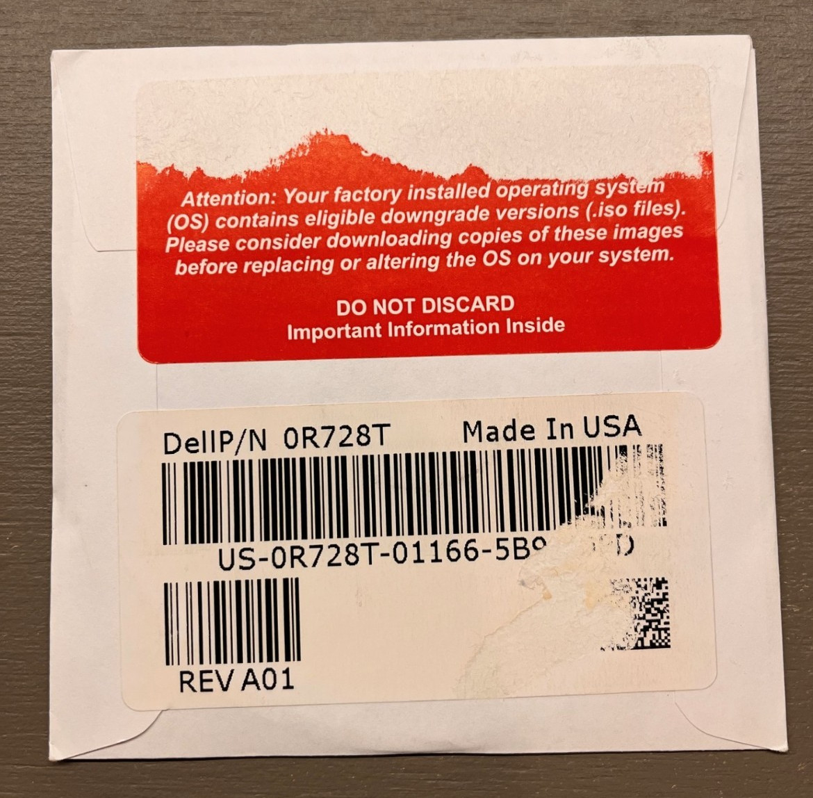 Dell Microsoft Windows Server 2008 R2 Std SP1 Install DVD 8H7N3 (no key) SEALED