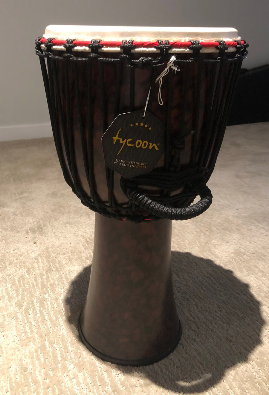 Tycoon TFAJ-12 DB (Brown) Fiberglass 12″ inch African Djembe Drum TFAJ12