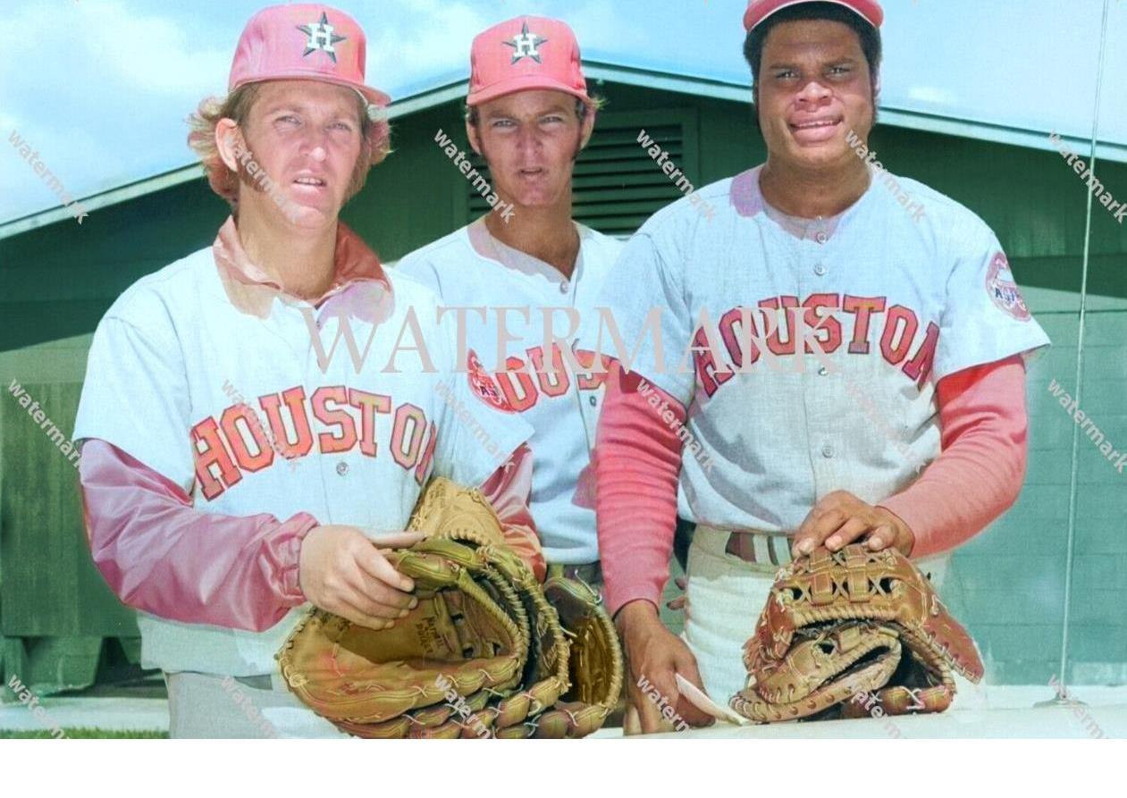 GQ334 Tommy Helms - Roger Metzger - Lee May Astros 8x10 16x20 Colorized Photo