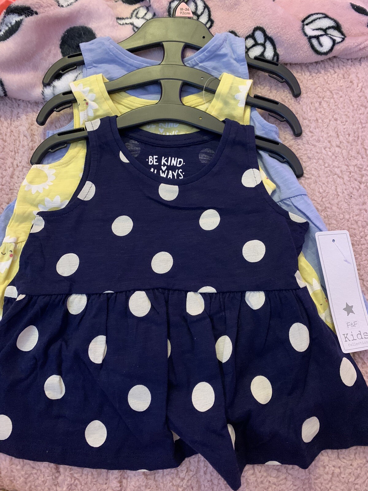 BNWT Set Of 3 Baby Girl Pretty T-shirts 18-24 Months