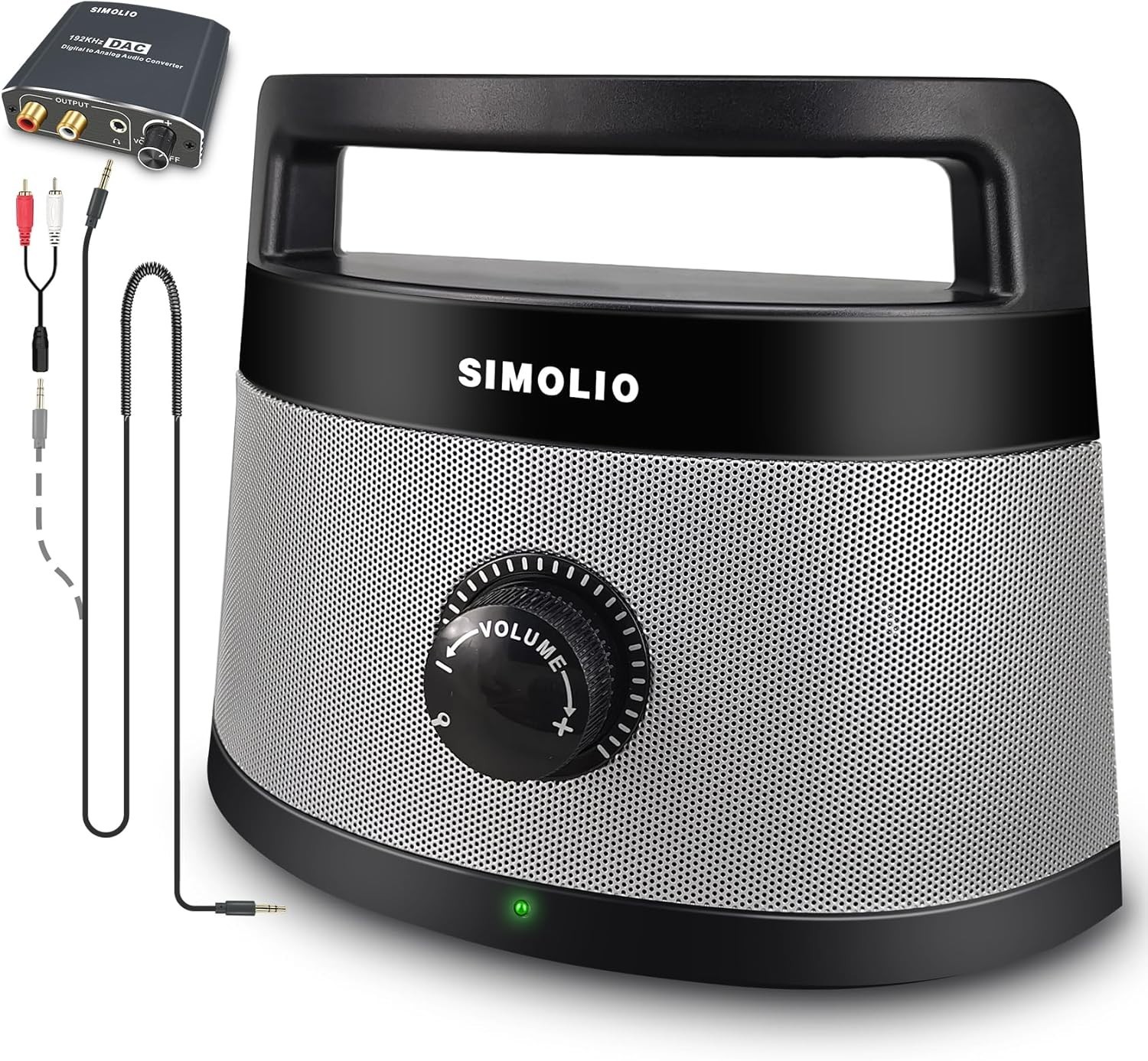 SIMOLIO Wired Speakers for TV with Tone Control, TV Wired-Speakers w Long Cord