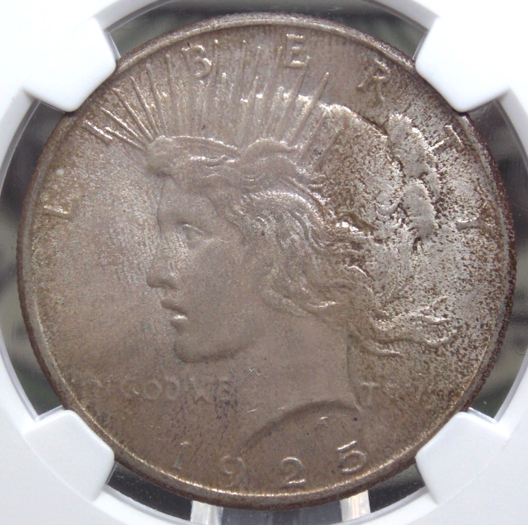 1925 "P" Peace SILVER Dollar $1 NGC MS64 #008 Unc BU Uncirculated ECC&C, Inc.